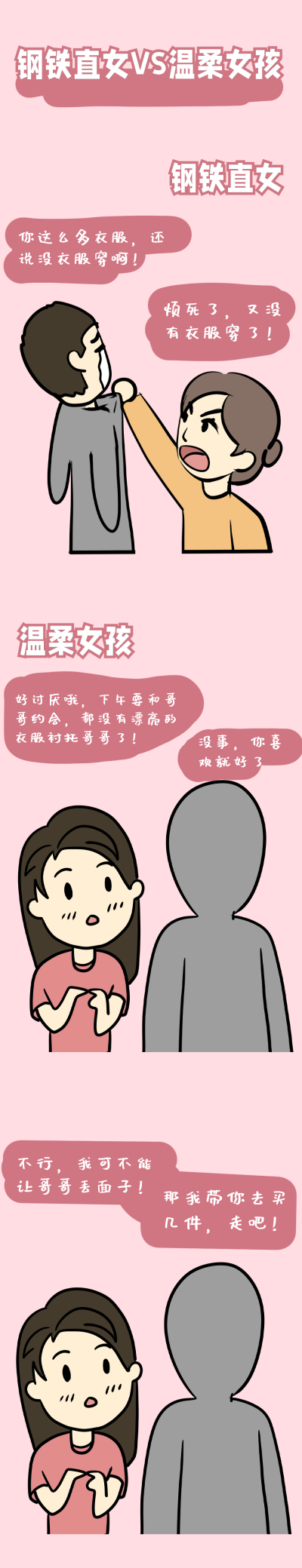 简约通用钢铁直女趣味条漫 模板ID:14059