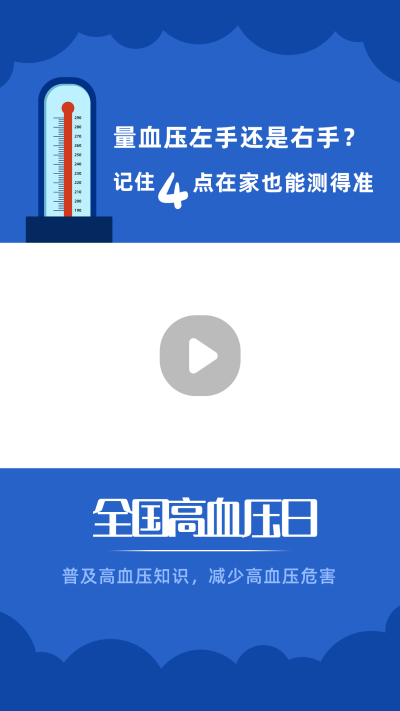 高血压日医疗健康科普宣传视频边框 模板ID：14729