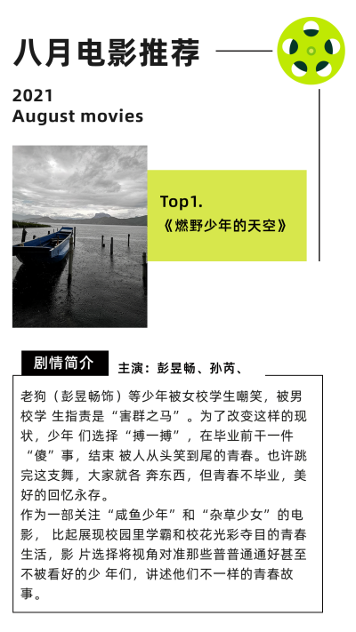 夏日暑期档电影推荐竖版配图 模板ID：14927