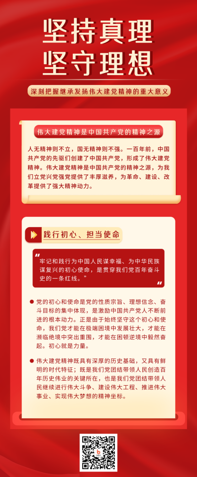 大气政务真理理想长图海报 模板ID:16563
