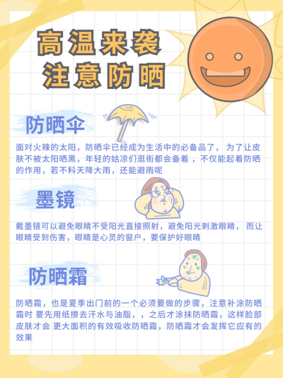 高温防晒小红书封面 模板ID：17067
