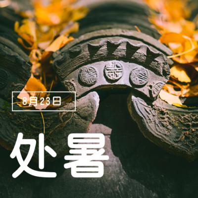 处暑实景节气公众号次图 模板ID：18404