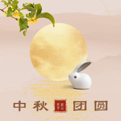 简约高端中秋祝福公众次图 模板ID:21079