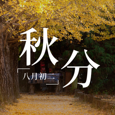 二十四节气秋分简约实景黄色公众号封面次图 模板ID:21351