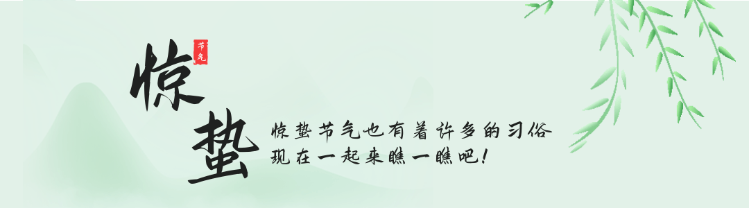 中国风惊蛰节气柳树动态引导关注 模板ID:29481
