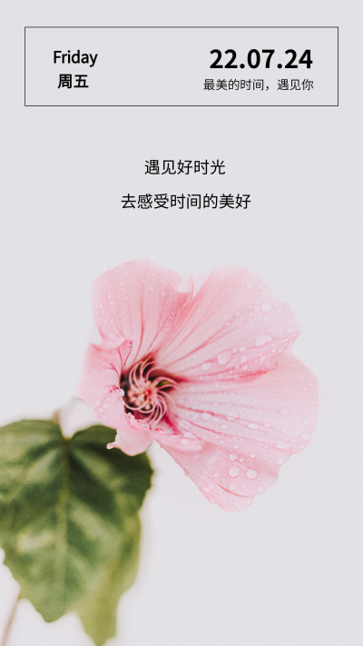 极简清新日签励志话题海报 模板ID：135
