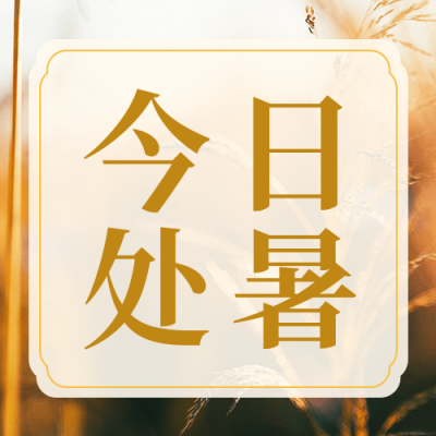 二十四节气处暑公众号次图 模板ID:662