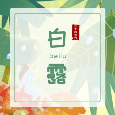 二十四节气白露插画风公众号次图 模板ID：644