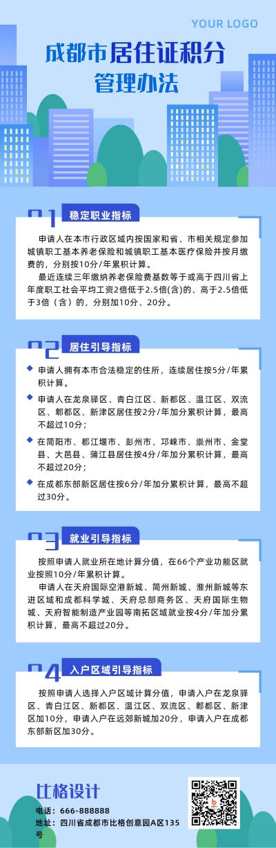 蓝色政策热点民生新闻城市建筑居住住房长图海报 模板ID:1823