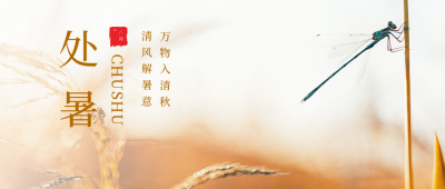 二十四节气处暑公众号首图 模板ID:659