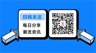 蓝色卡通箭头每日资讯通用微信二维码 模板ID:3595