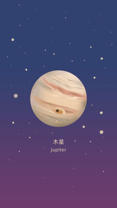 唯美梦幻星球行星木星手机壁纸 模板ID：2409