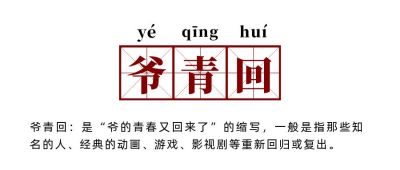 网络热词流行词语爷青回创意公众号首图 模板ID：2646