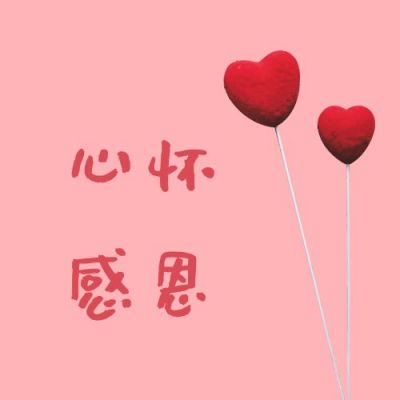 粉色感恩节爱心公众号次图 模板ID：3146