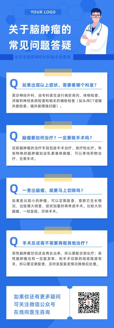 蓝色医疗健康医生接种疫苗疫情安全措施人物长图海报 模板ID：1955