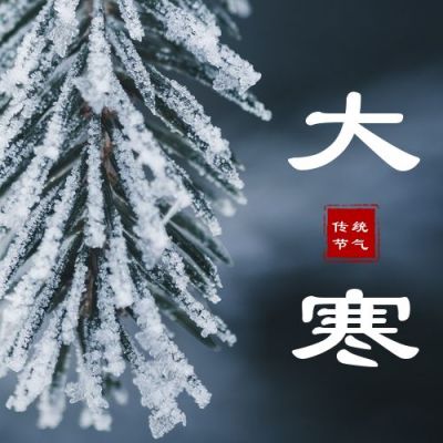 大寒实景简约公众号次图 模板ID:4719