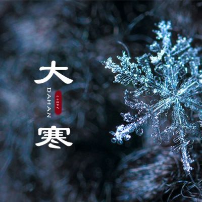 冰晶雪花大寒节气公众号次图 模板ID:4688
