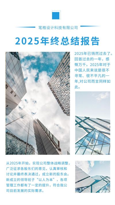 2020公司年终总结报告商务竖版配图 模板ID：4309