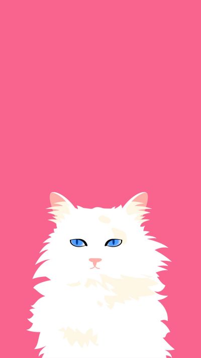 粉色背景可爱猫咪手机壁纸 模板ID:1567