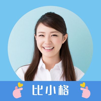 卡通比心手势蓝色简约头像 模板ID：5047