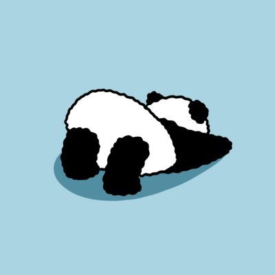 可爱大熊猫翘屁股卡通手绘创意趣味头像 模板ID：5477