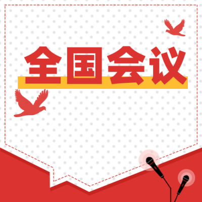 聚焦会议党政政务简约红色公众号次图 模板ID：30188