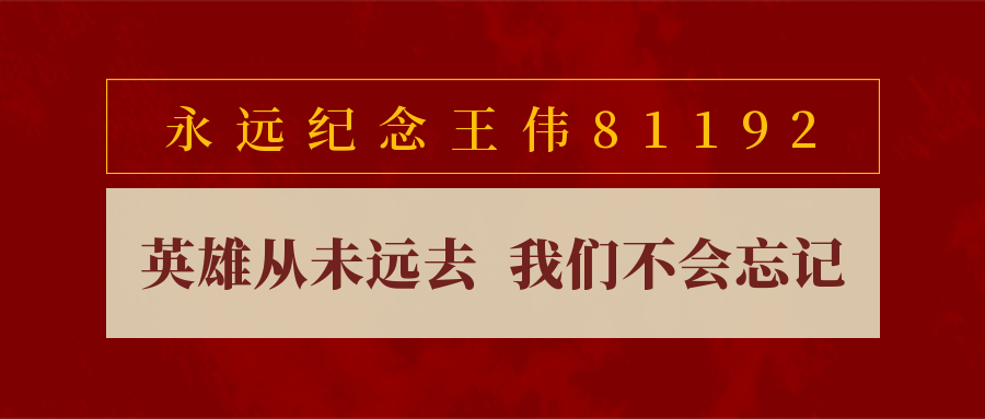 纪念81192致敬缅怀政务公众号封面首图 模板ID：31960