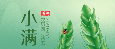 小满节气植物宣传封面首图 模板ID:33799