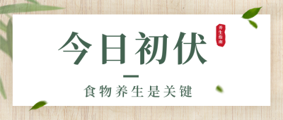 三伏天美食养生知识科普指南公众号封面首图 模板ID:36261