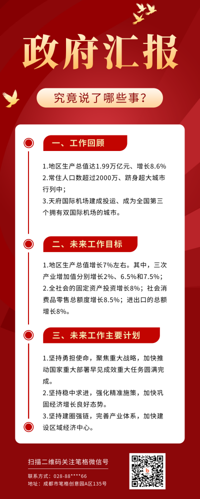 党政汇报文章长图海报 模板ID：39043