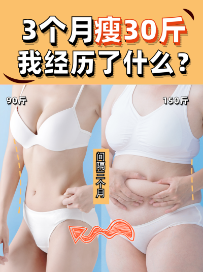 黄色简约实景瘦身减肥小红书封面 模板ID：40899