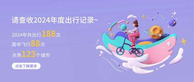 年度出行记录回顾公众号封面首图 模板ID：41032