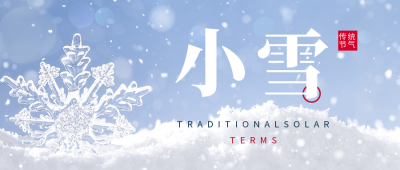 小雪雪花冰晶实景公众号首图 模板ID：41943