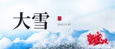 大雪二十四节气冬季雪景文艺公众号封面首图 模板ID:42679