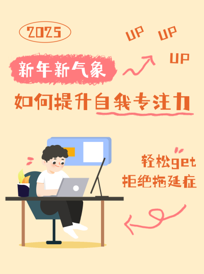 新年自我提升小红书封面 模板ID:43131