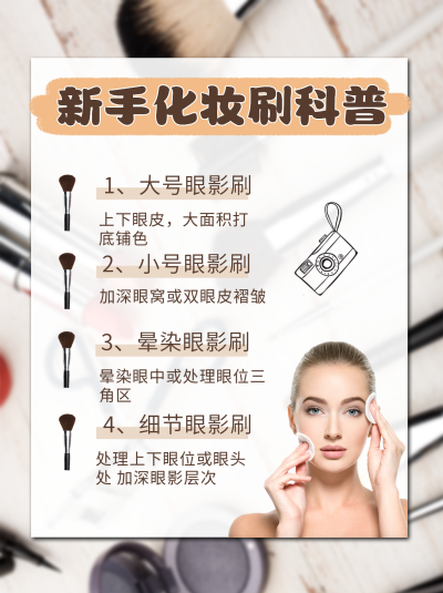黄色简约实景化妆化科普小红书封面 模板ID：47238