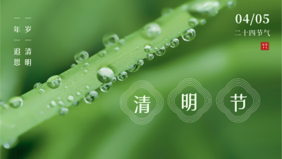 清明节实景公众号新图文封面 模板ID：48631