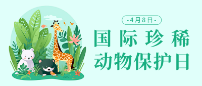 国际珍稀动物保护日公众号首图 模板ID：49122