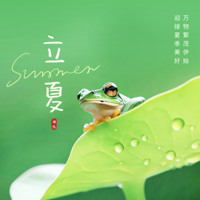 立夏实景方形海报 模板ID：50588