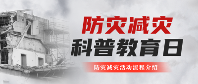 防灾减灾日科普宣传封面首图 模板ID：51238