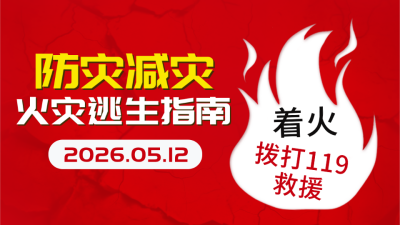 防灾减灾日灭火注意事项指南公众号新图文封面图 模板ID:51335