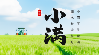 小满节气麦田实景公众号图片封面 模板ID：51702