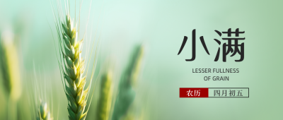 小满节气祝福公众号封面首图 模板ID：51758