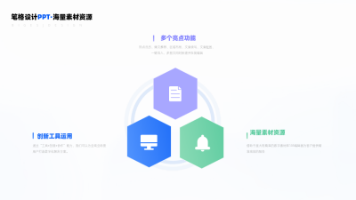 三项并列关系PPT单页 模板ID：54258