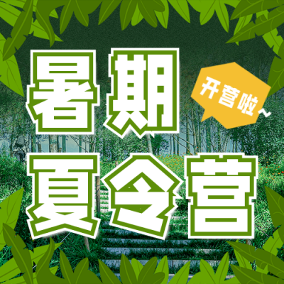 暑期·夏令营活动宣传公众号次图 模板ID：54698
