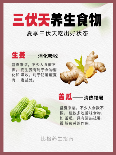 三伏天养生指南注意事项小红书封面 模板ID：55063