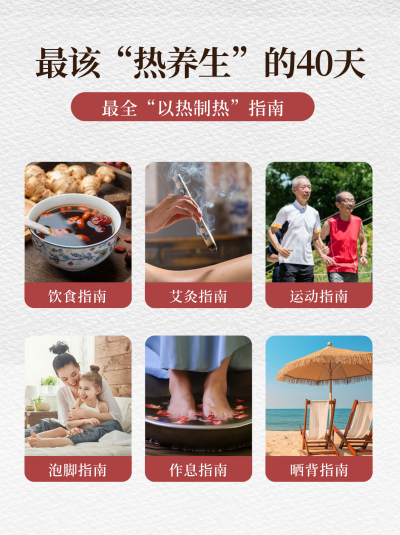 三伏天养生指南注意事项小红书封面 模板ID：55066