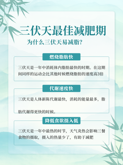 三伏天减肥瘦身小红书封面 模板ID:55226