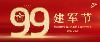 八一建军节红色公众号首图 模板ID：55567