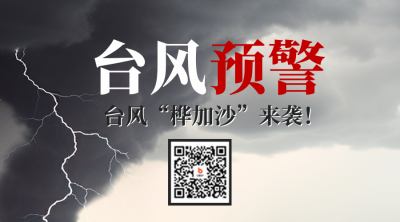 台风预警二维码 模板ID：55614